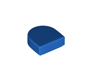 LEGO Blau Fliese 1 x 1 Hälfte Oval (24246 / 35399)
