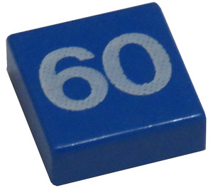 LEGO Blue Tile 1 x 1 with 60 with Groove (3070)