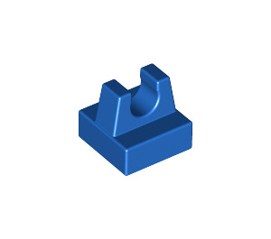 LEGO Blue Tile 1 x 1 with Clip (No Cut in Center) (2555 / 12825)