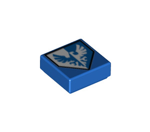 LEGO Blue Tile 1 x 1 with White Eagle with Groove (3070 / 23830)