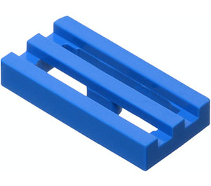 LEGO Blue Tile 1 x 2 Grille (with Bottom Groove) (2412 / 30244)