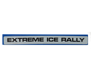 LEGO Blue Tile 1 x 8 with Extreme Ice Rally Sticker (4162)