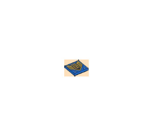LEGO Blue Tile 2 x 2 with Jet Pattern with Groove (3068)