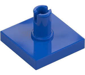 LEGO Blue Tile 2 x 2 with Vertical Pin (2460 / 49153)