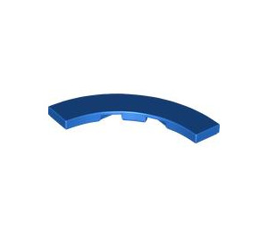 LEGO Blue Tile 4 x 4 Curved Corner with Cutouts (3477 / 27507)