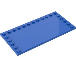 LEGO Blue Tile 6 x 12 with Studs on 3 Edges (6178)