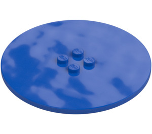 LEGO Blue Tile 8 x 8 Round with 2 x 2 Center Studs (6177)