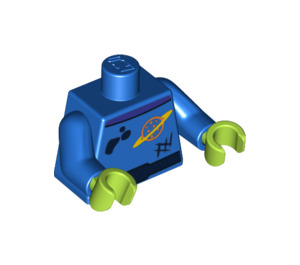 LEGO Blau Torso Alien mit Dirt Stains (973 / 76382)