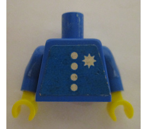 LEGO Blue Torso with 4 Buttons and Star Badge (973)