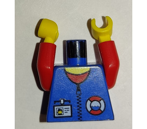 LEGO Bleu Torse avec Garde Côtière logo et Name Tag (973)