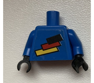 LEGO Blå Torso med German Flag og Variable Number på bagsiden (973)