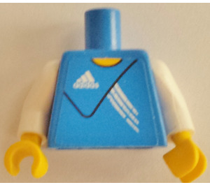 LEGO Blauw Torso met Klein Adidas logo en #8 op Terug (973)