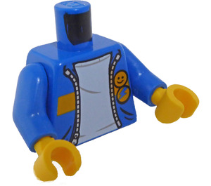 LEGO Blå Torso med Gul Stribe (Urban Jay) (973 / 76382)