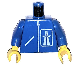 LEGO Blå Town Highway repairman Torso (973)