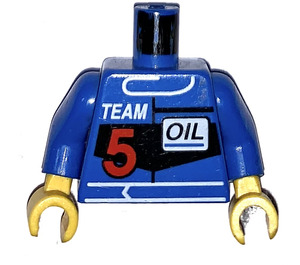 LEGO Blau Town Racing Torso Team 5 und Oil (973)