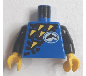 LEGO Niebieski Town Tułów z Divers Delfin logo (973)