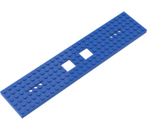 LEGO Blue Train Base 6 x 28 with 6 Holes and Twin 2 x 2 Cutouts (92339)