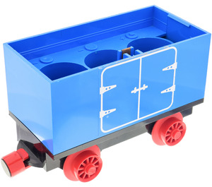 LEGO Blue Train Battery Box Car with Door Sticker