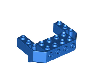 LEGO Bleu Train De Affronter Coin 4 x 6 x 1.7 Inversé avec Goujons sur De Affronter Côté (87619)