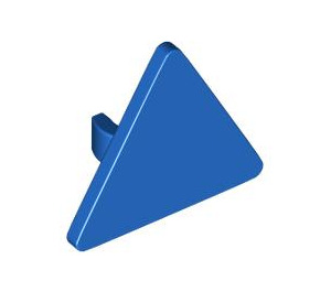 LEGO Blue Triangular Sign with Open O Clip (65676)