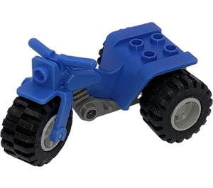 LEGO Blau Tricycle with Dark Gray Chassis and Light Gray Wheels