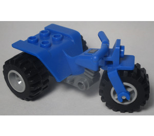 LEGO Blue Tricycle with Dark Stone Gray Chassis and Medium Stone Gray Wheels
