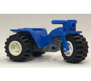 LEGO Blue Tricycle with Dark Stone Gray Chassis and White Wheels