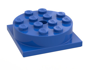 LEGO Blauw Turntable 4 x 4 Basis met Same Color Top (3403 / 73603)