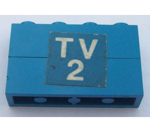 LEGO Blau TV 2 Stickered Assembly