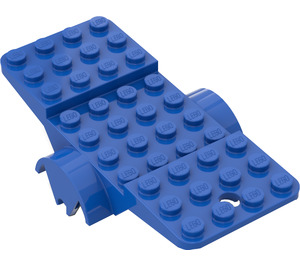 LEGO Blauw Voertuig Basis 10 x 4 met Twee Wiel Holders
