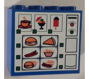 LEGO Modrá Vending Machine - Sticker over Assembly