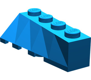 LEGO Blue Wedge 2 x 4 Sloped Right (43720)