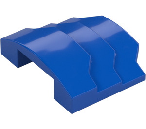 LEGO Blau Keil 3 x 4 mit Stepped Seiten (66955)