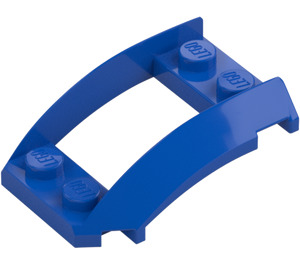 LEGO Blauw Wig 4 x 3 Gebogen met 2 x 2 Uitsparing (47755)