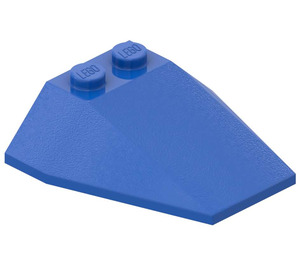 LEGO Blue Wedge 4 x 4 Triple without Stud Notches (6069)