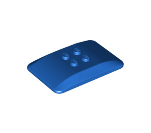 LEGO Bleu Coin 4 x 6 Roof Incurvé (98281)