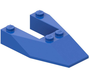 LEGO Blau Keil 6 x 4 Ausschnitt ohne Noppenkerben (6153)