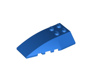 LEGO Blauw Wig 6 x 4 Drievoudig Gebogen (43712)