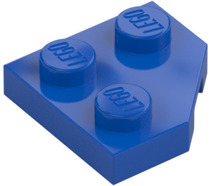 LEGO Blauw Wig Plaat 2 x 2 Cut Hoek (26601)