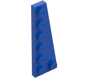 LEGO Blauw Wig Plaat 2 x 6 Rechts (78444)