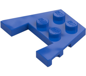 LEGO Blå Kile Plade 3 x 4 med Knops hakker (28842 / 48183)