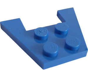 LEGO Bleu Coin assiette 3 x 4 sans encoches pour tenons (4859)