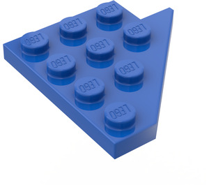 LEGO Blauw Wig Plaat 4 x 4 Vleugel Links (3936)