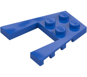 LEGO Blauw Wig Plaat 4 x 4 met 2 x 2 Uitsparing (41822 / 43719)