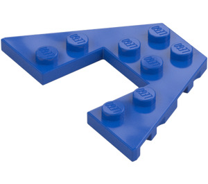 LEGO Blue Wedge Plate 4 x 6 with 2 x 2 Cutout (29172 / 47407)