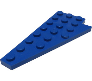 LEGO Blå Kile Plade 4 x 8 Vinge Venstre med underside Knops Notch (3933 / 45174)