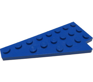 LEGO Blue Wedge Plate 4 x 8 Wing Left without Stud Notch