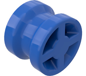 LEGO Blauw Wiel Rand Ø8 x 6.4 zonder inkeping aan de zijkant (4624)