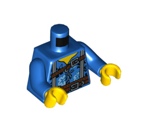 LEGO Blau "Where are my Pants?" Guy mit Rüstung Minifigur Torso (973 / 76382)