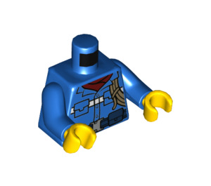 LEGO Blauw Wildlife Rescue Bestuurder met Pet Minifiguur Torso (973 / 76382)